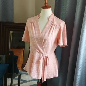 Monteau Faux Wrap Blouse